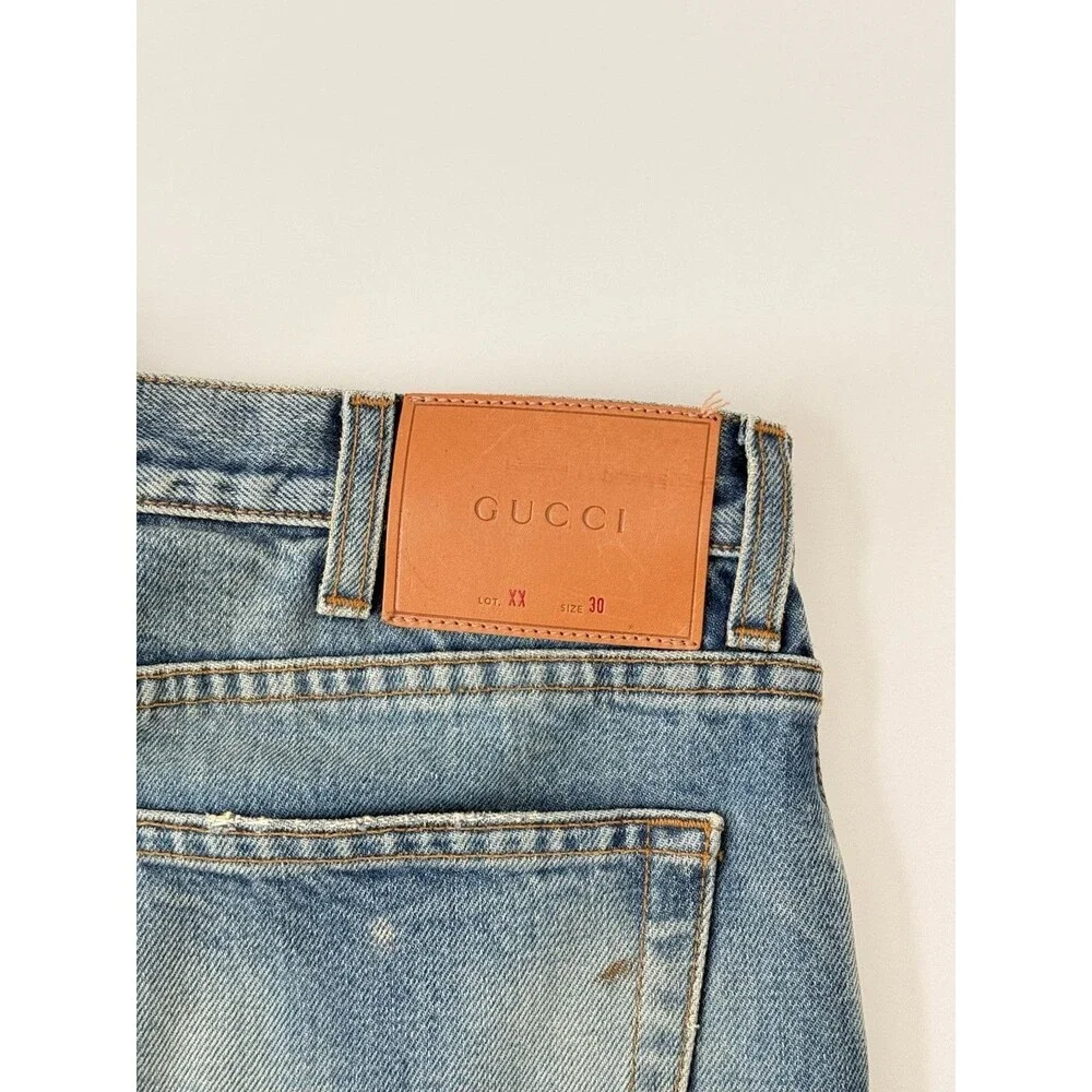 Gucci “Aveugle Par Amour” Distressed Denim Jeans - Size 30 Waist - $1100